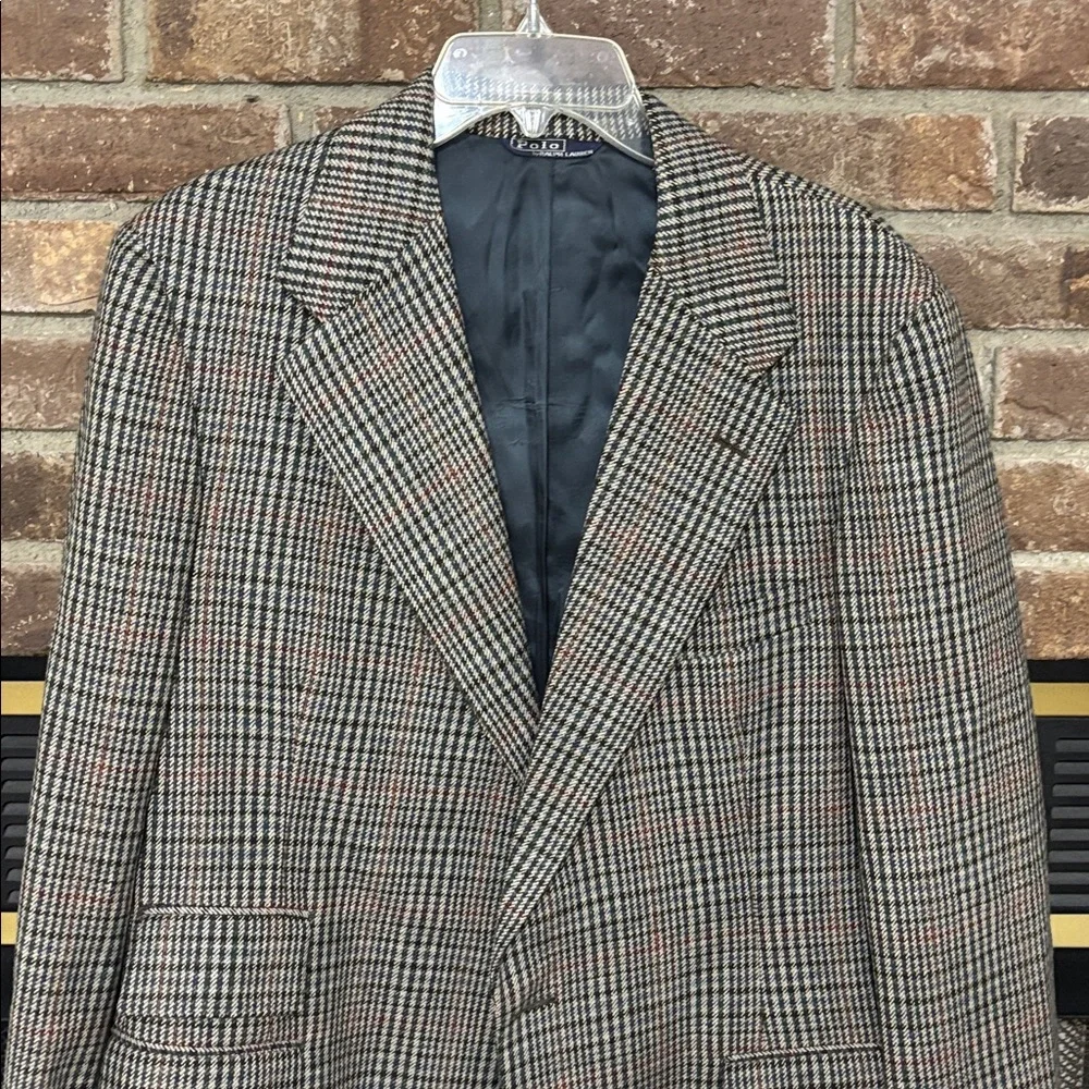 Polo by Ralph Lauren  Plaid Wool Men’s Sport Jacket Blazer Size XL‎